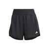 Pacer Essentials Knit High-Rise Shorts With Solid Logo Women Shorts Black IQ2576