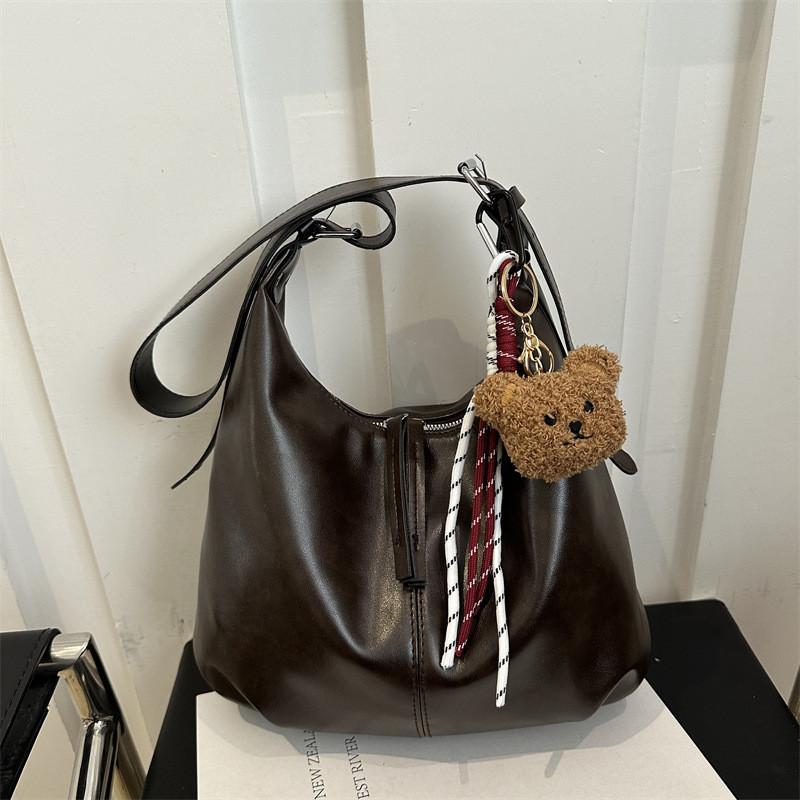 Fashionable Pu Large Capacity Vintage Melard Crossbody Tote Bag For Daily Use