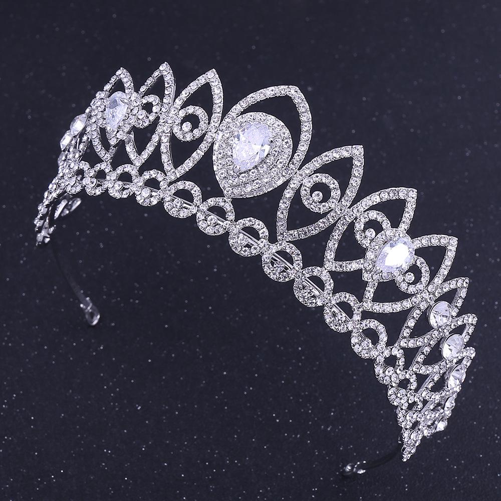 Новые свадебные аксессуары для волос в виде короны, модные и высококачественные свадебные аксессуары в виде короны из циркония и страз