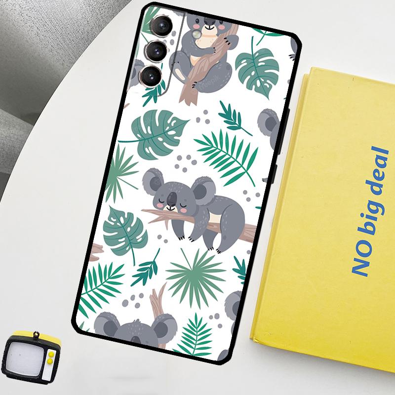 Cute Australia Koala Art Case For Samsung Galaxy S23 S22 Ultra S20 S21 FE S9 S10 Plus Note 10 20 Ultra Back Cover
