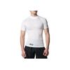 Under Armour Solid Logo High Neck Slim Fit Compression Short Sleeve T-Shirt Men Tops White 1358642-100