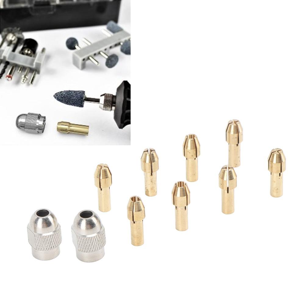 10PCS 0.5-3.2mm Collet Collet Chuck Set Brass Quick Change Drill Chuck For Replacement