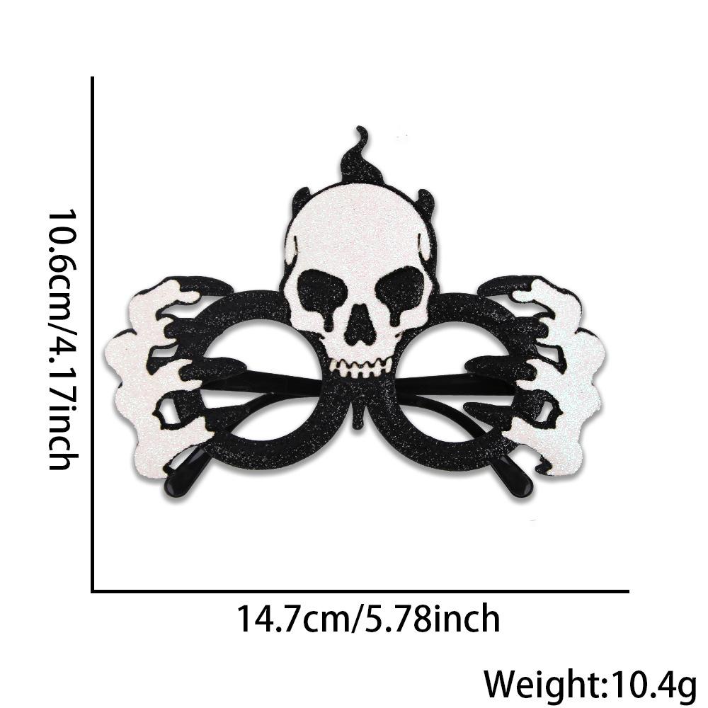 Halloween Novelty Party Glasses Pumpkin Bat Skull Ghost Shape Glitter Funny Cosplay Props for Holiday Party Decor