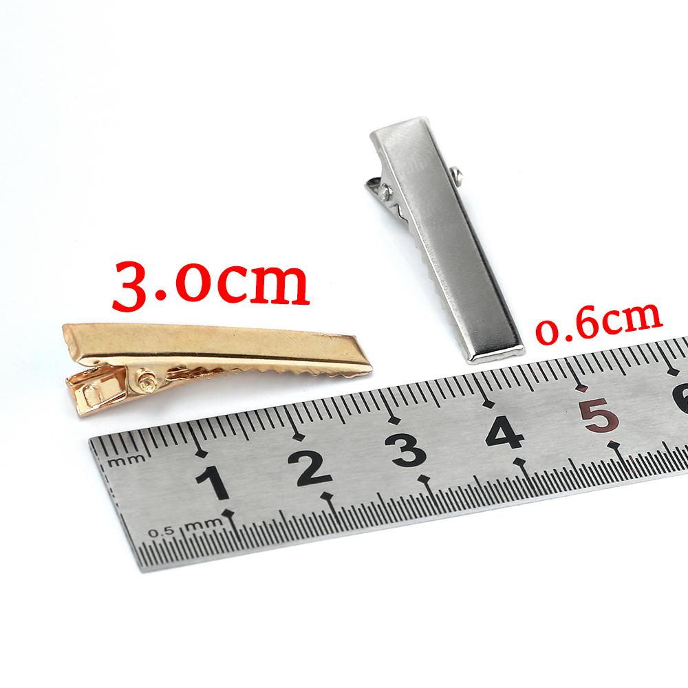 100pcs 3.0cm Metal Hair Alligator Clips Women Girls Small DIY Hair Clip Jewelry Hairpin Hair Styling Tools Accessories