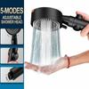 Water-saving Adjustable Nozzle (watering Can) for Shower, 5 Modes