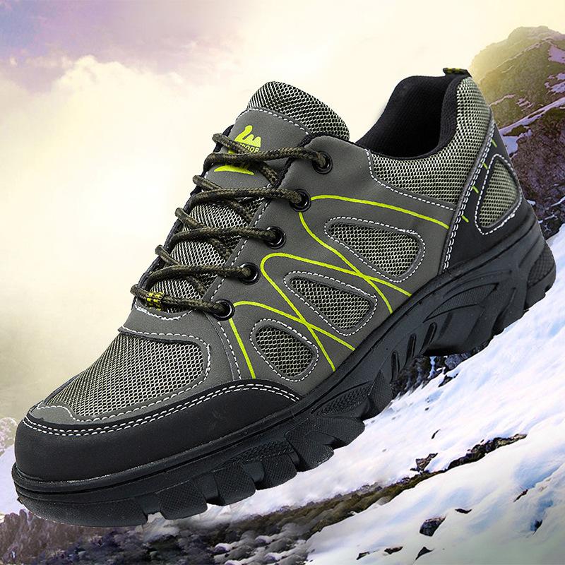 Походная обувь, весенние трендовые удобные мужские кроссовки, дышащие повседневные туфли на плоской подошве с сеткой