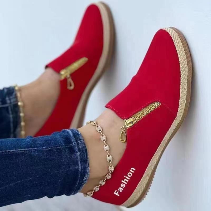 Spring and Autumn New Large Size Casual Single Shoes Women Solid Color Muffin Bottom Hemp Rope Canvas Shoes Women