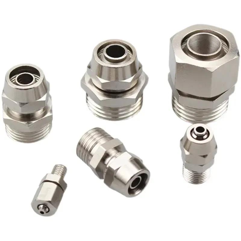 10/50/200PCS Metric Air Fitting Pneumatic Fittings pc4-M5 M6 M8 M10 M12 Thread Quick Connector For Hose Tube Connectors