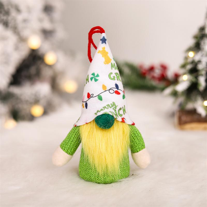 2024 Рождественская кукла Эльф Вязаный Гном со светодиодным ночным светом Рождественские украшения для дома Рождество Навидад Новый год 2025 Подарок