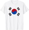 Футболка с флагом Кореи 100% хлопок Круглый вырез Летняя с коротким рукавом Повседневная мужская футболка Размеры S-3XL