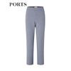 Ports Весенне-летние клетчатые эластичные брюки кэжуал с разрезом до щиколотки
