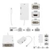 Мини DisplayPort к HDMI DVI VGA 3-в-1 адаптер с чипсетом для Macbook Pro Air для настройки нескольких мониторов