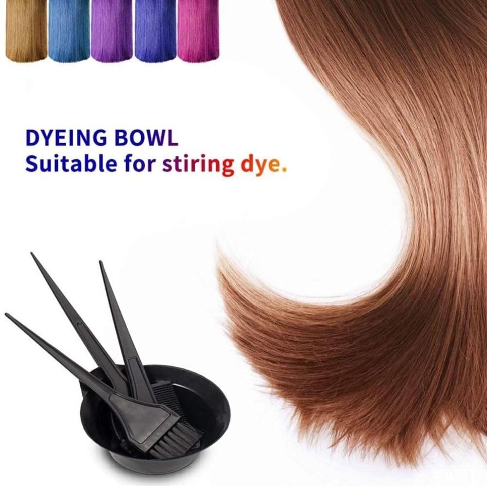 4Pcs/Set Hairdressing Hair Color Dye Bowl Stirring Brush Hair Dye Tools  for Hair Coloring