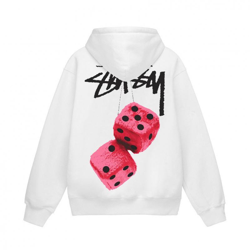Унисекс худи Stussy с принтом 'Pool' - Тяжелый высококачественный хлопковый пуловер для пар