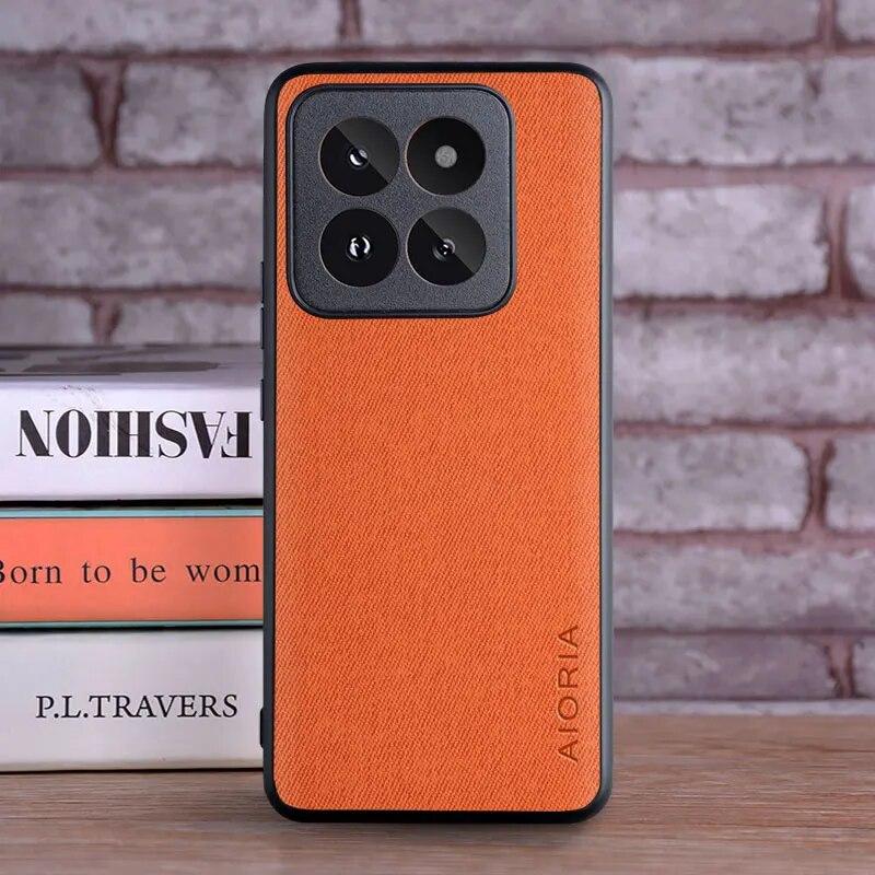 Чехол для Xiaomi 14 13T 12T Pro 13 Ultra, роскошный текстильный кожаный чехол для телефона, чехол для xiaomi 14 pro, чехол