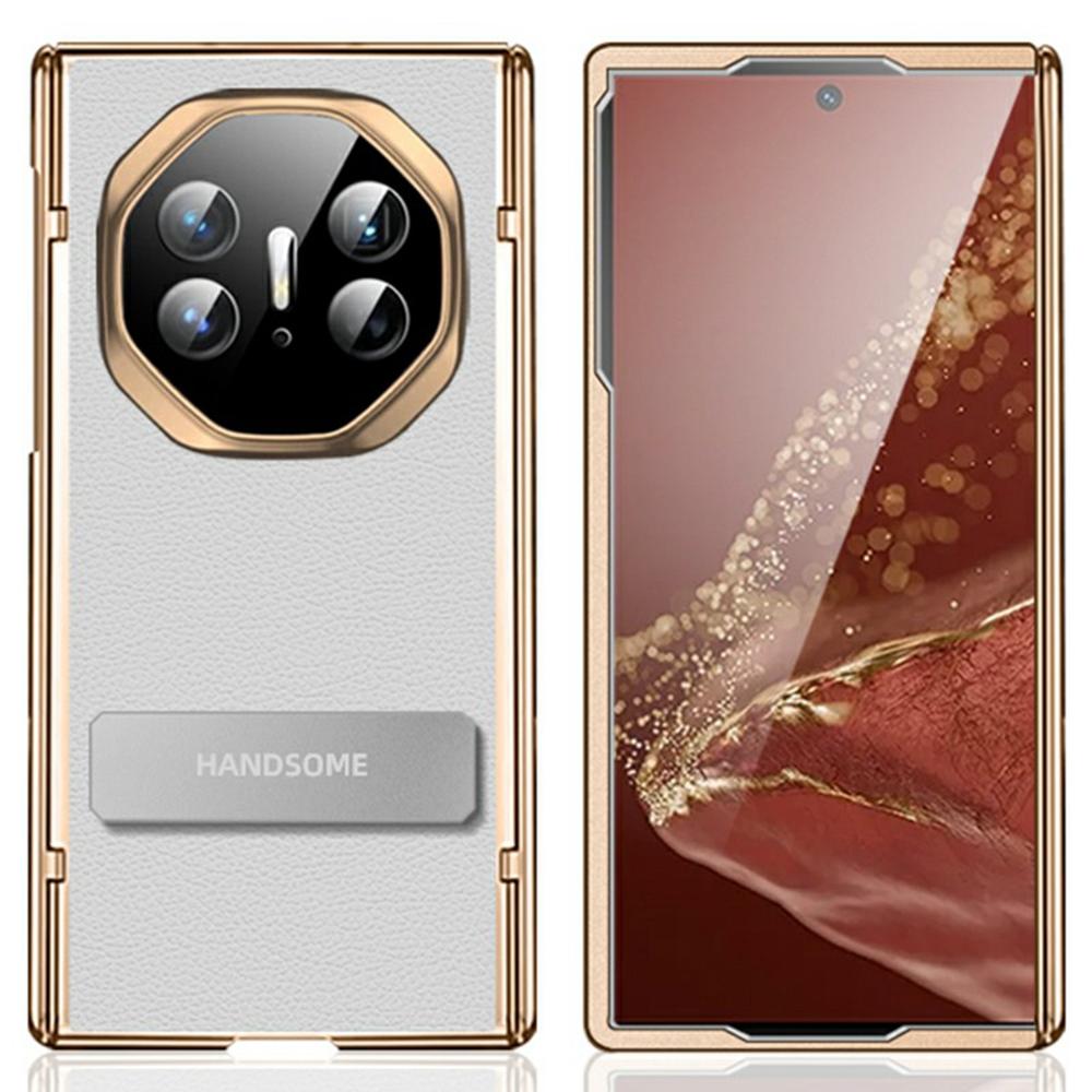 For Huawei Mate XT Ultimate Case Magnetic Hinge Leather+PC Kickstand Back Cover