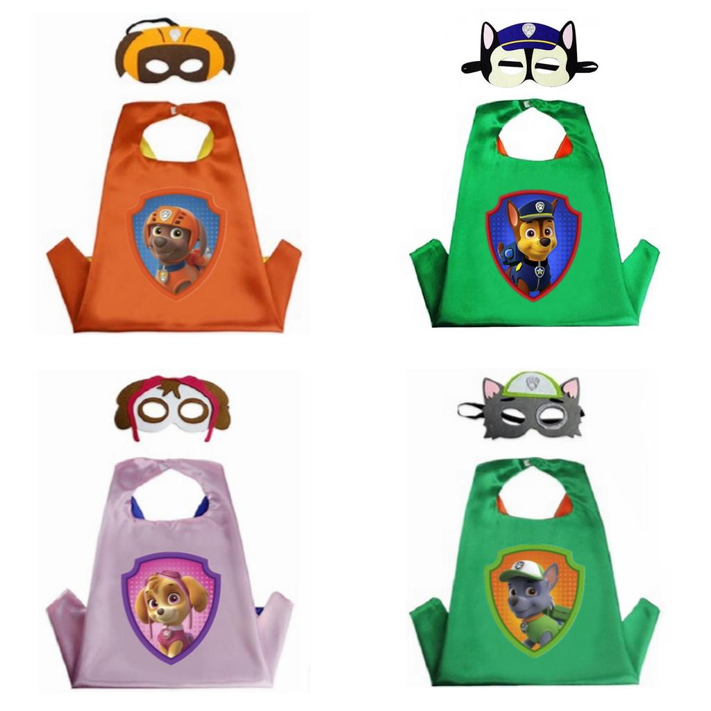 Привлекательный плащ и маска Щенячий патруль, костюм для косплея для детских маскарадных вечеринок