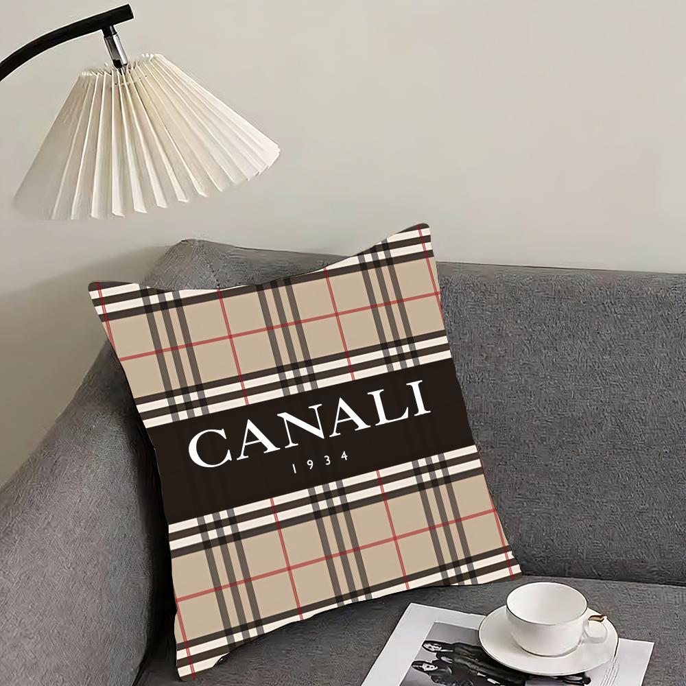 Fashion CCanali Cushion Cover Elegant Comfort Pillowcase Sofa Bed Doublesided Printed Invisible Zipper Home Decor