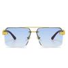 Marble Pattern Rimless Sunglasses UV 400 Driving Eyewear Vintage Men Sunglasses  Holiday
