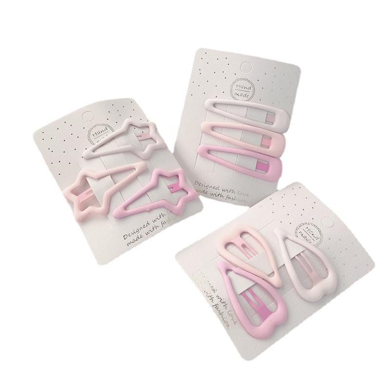 Versatile Pink Star Hair Clip for Girls - Ideal for Side Bangs and Forehead Fringes