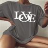 LOVE Oversized T-Shirt Love Funny Summer Style Loose Tees Women Fashion Casual 100% Cotton Aesthetic  Top