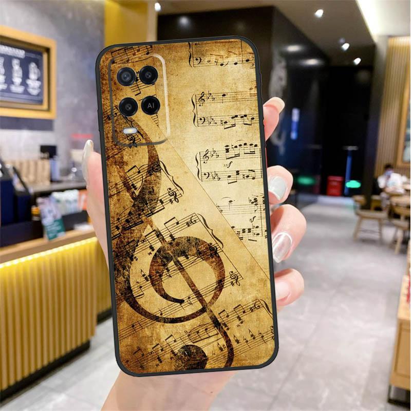 Символ Музыкальная нота Чехол для пианино Для Oppo A98 A18 A38 A58 A78 A60 A80 A40 A96 A76 A16 A94 A74 A54 A15 A17 A57 A77 A5 Pro