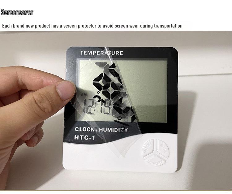 HTC-1 Настенный цифровой термометр и будильник с большим дисплеем