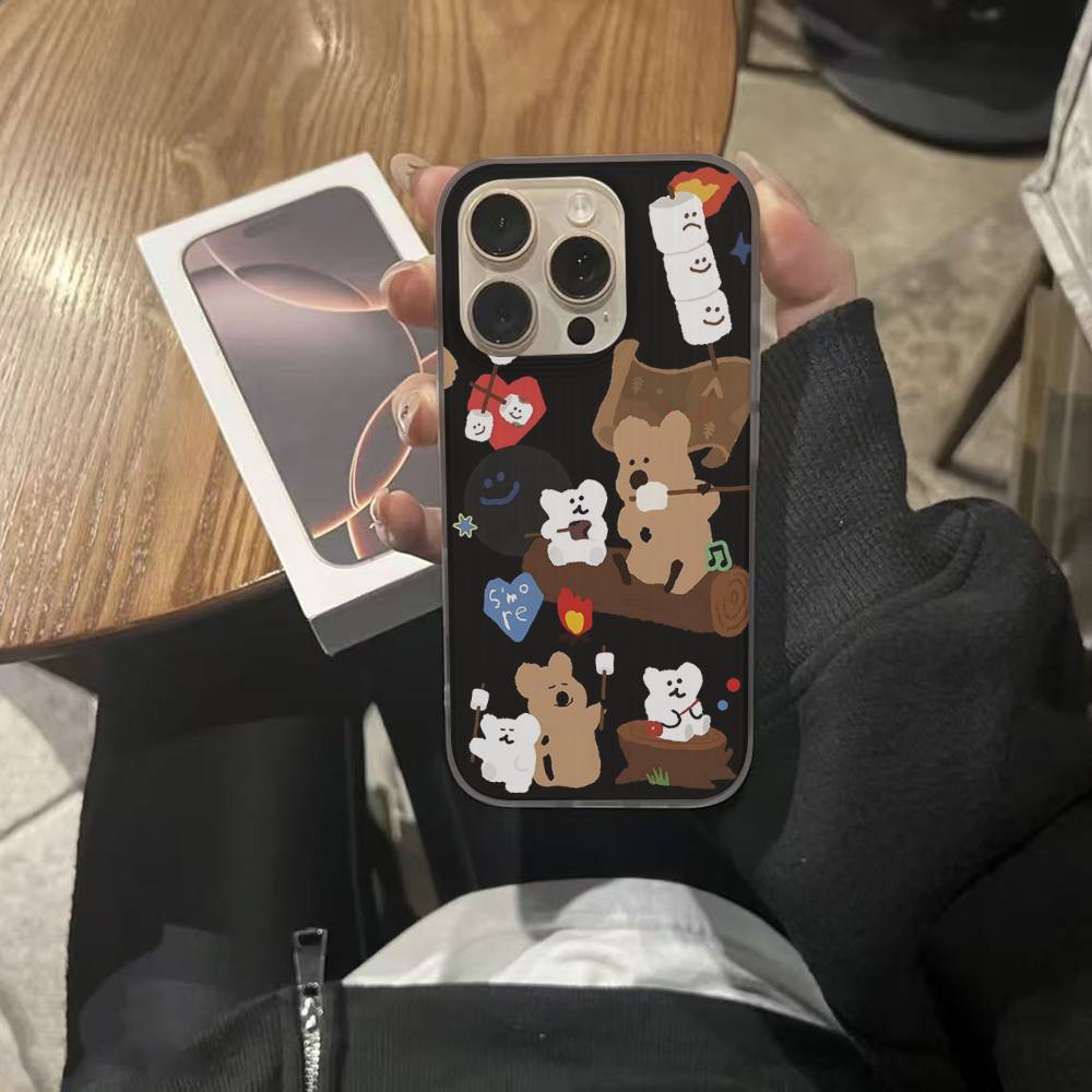 Cute Bear Quokkas Magsafe For IPhone 16 15 11 12 13 14 17 Pro Max PLUS Pro Soft Corrugated Silicone Back Phone Case