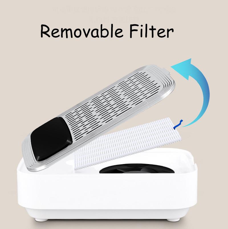 80W Strong Suction Nail Vacuum Collector for Manicure Tools Nail Fan with Filter for Nail Art Salon Equipment Nails Dust Cleaner