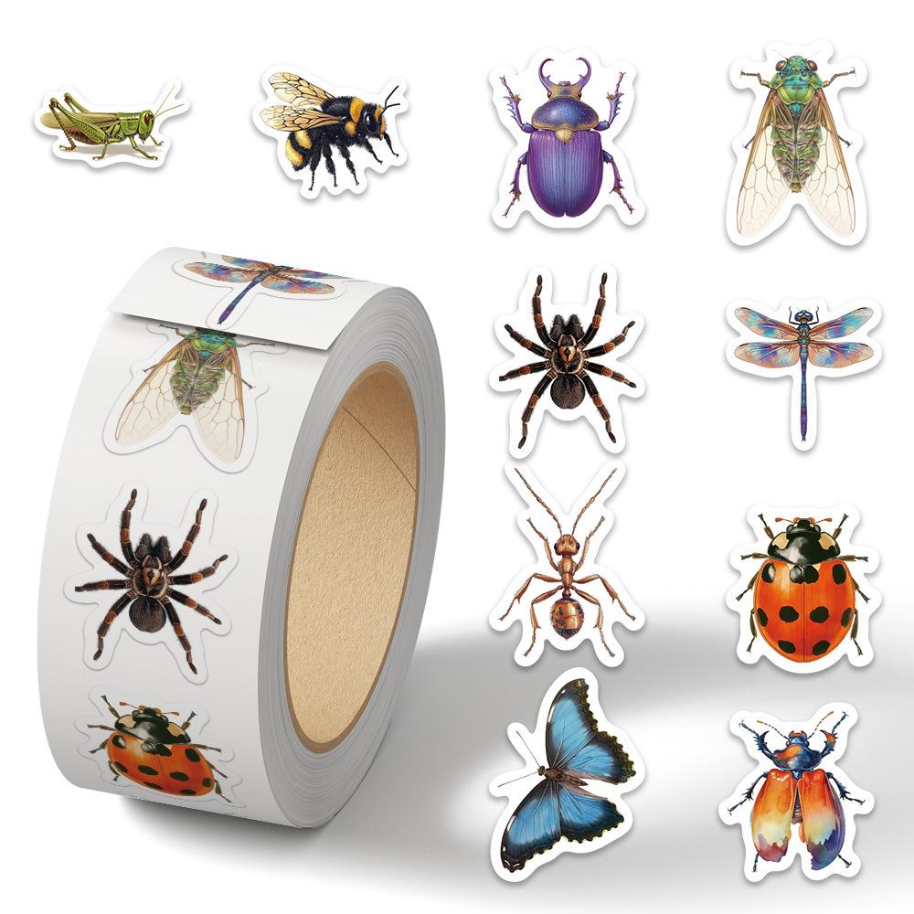 Cartoon Holiday Gift Sealing Stickers - 500 Self-Adhesive Journal Stickers per Roll