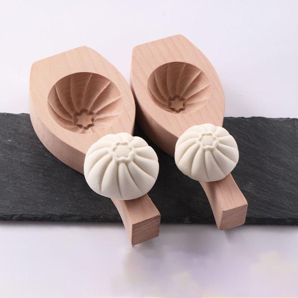 Star Pattern Wood Baozi Mold Deepened Steamed Bread Mold Creative Steamed Bun Mold Household