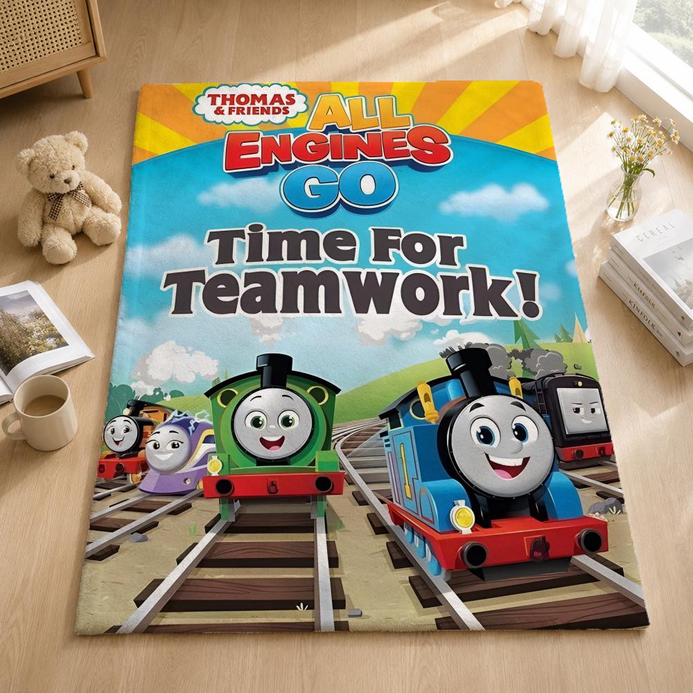 Animation T-Thomas Friends Throw Blankets Soft Warm Flannel Blanket Bedding for Bed Living room Home Sofa
