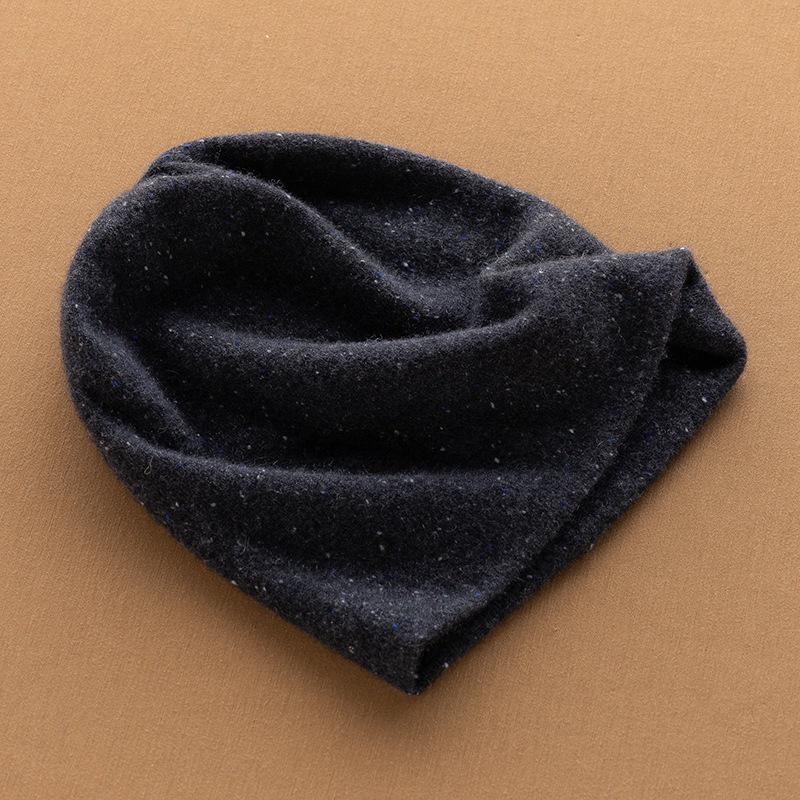 Women's 100% Pure Cashmere Hat: Warm, Double-Layered, New Color Yarn for Autumn and Winter.