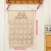 25 Day Christmas Countdown Advent Calendar Canvas Interactivet Santa Wall Hanging Home Decor Christmas Craft Kit Kids DIY Advent