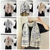 Breathable Thin Large Shawl Long Sunscreen Headscarf Fashion Women Floral Scarf  Vacation