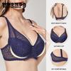 Женское нижнее белье больших размеров с эффектом пуш-ап, регулируемый тонкий кружевной бюстгальтер