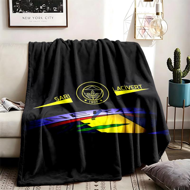 Fenerbahce SK Theme Personalized Outdoor Flannel Blankets Soft And Suitable For All Seasons Perfect For Sofas Beds And Camping