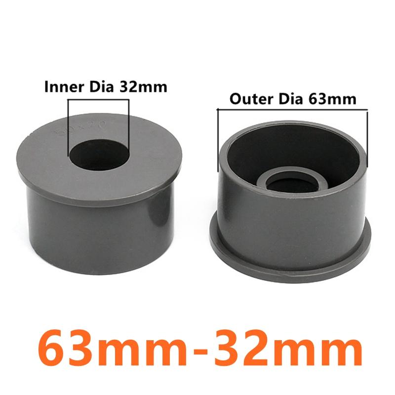 25~63mm To 20/25/32/40/50mm PVC Reducing Pipe Connectors Garden Irrigation Joint Water Supply Pipe Adapter Aquarium Pipe Bushing