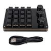 16 Key 3 Knob Keyboard Custom Macro Programmable Keypad Hot Swappable Blue Switch Mechanical Keypad