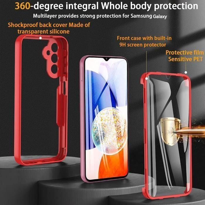 Coque - BOOLING - pour Samsung Galaxy A16 5G - Protection 360° - Bordure Renforcée - Rouge
