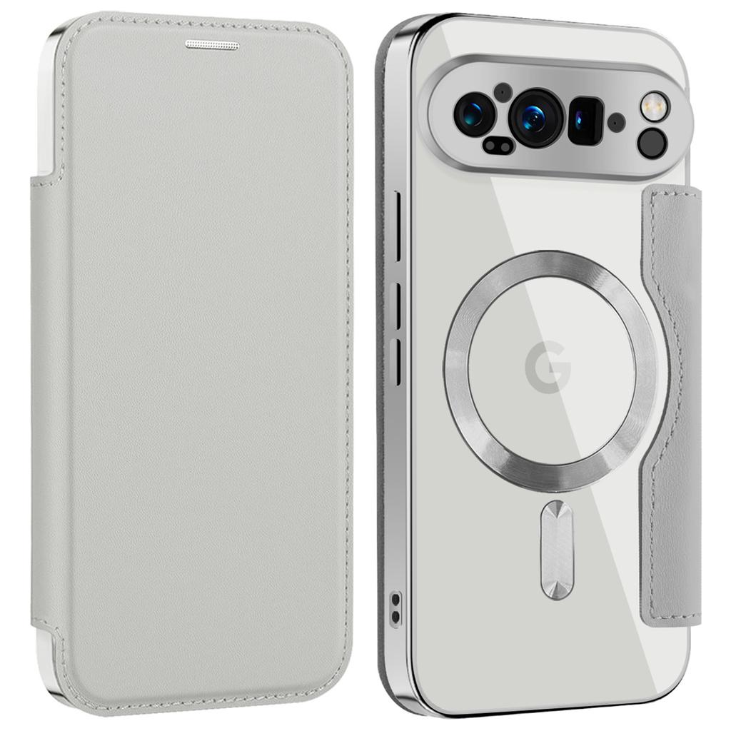 Для Google Pixel 9 Pro XL Магнитный чехол Блокировка RFID Кожаная крышка для телефона