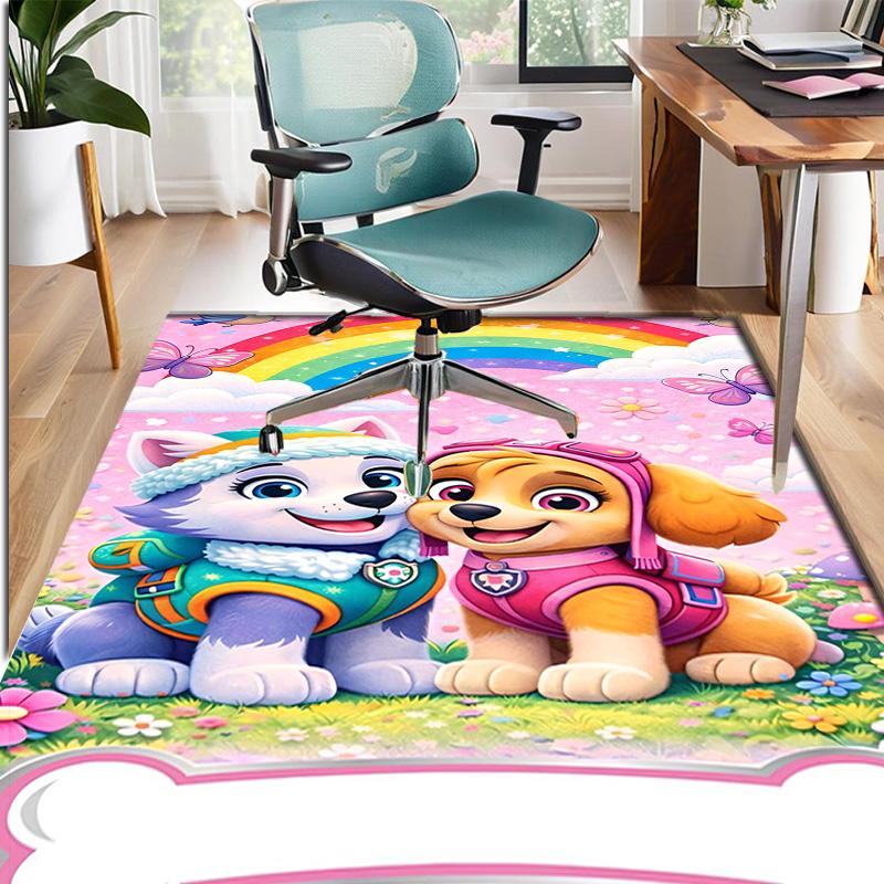 PAW Patrol Pattern Rug, Indoor/Outdoor Mat, for Picnic, Gameroom, Bedroom, Office, Living Room, Home Decor Carpet, Birthday Gift