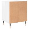 Nightstand High Gloss White 40 x 35 x 50 cm Engineered Wood