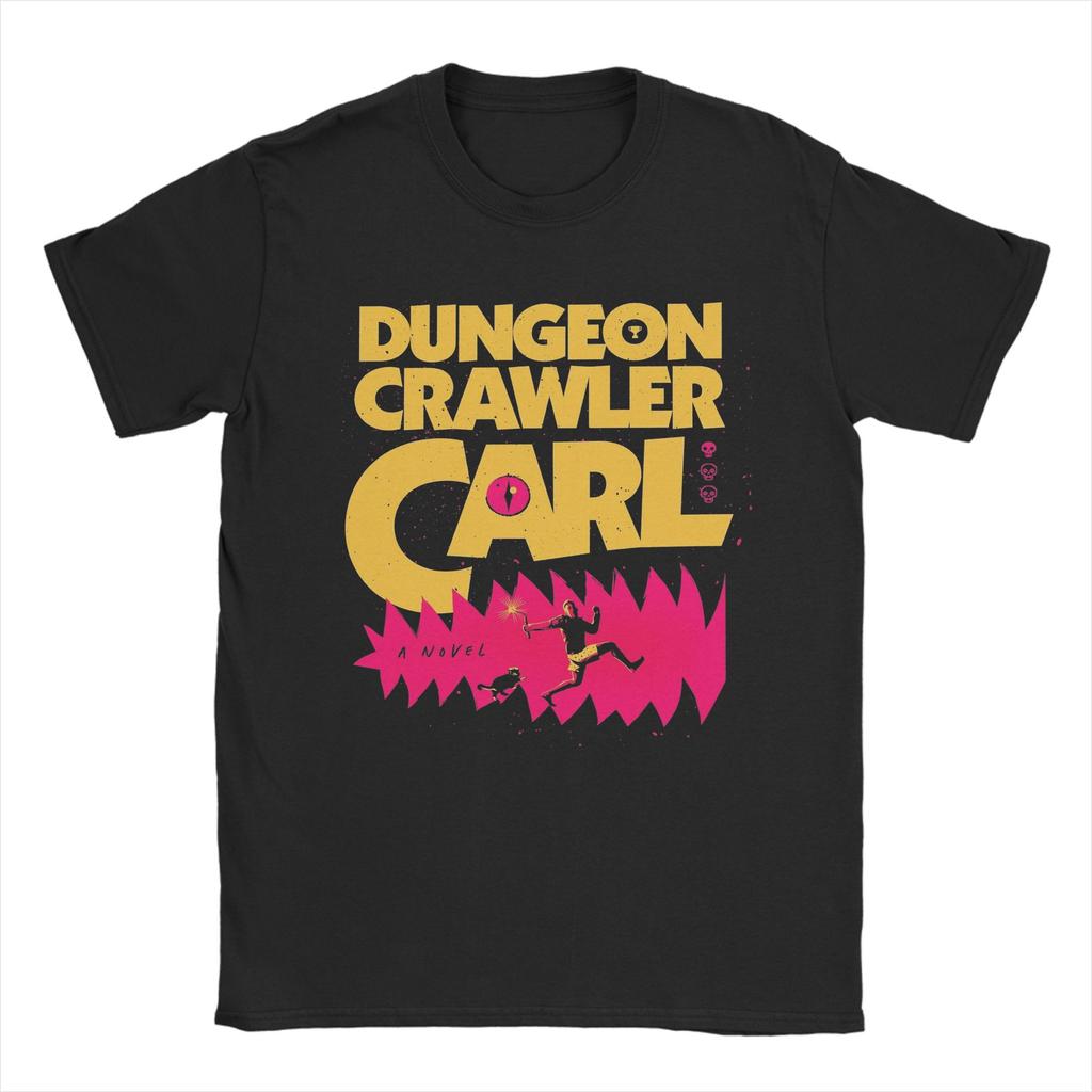 Мужская футболка Carl с принтом New Achievement Dungeon Crawler, одежда из чистого хлопка, смешная футболка с коротким рукавом и круглым вырезом, печать на футболке