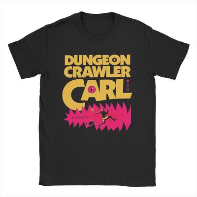 Мужская футболка Carl с принтом New Achievement Dungeon Crawler, одежда из чистого хлопка, смешная футболка с коротким рукавом и круглым вырезом, печать на футболке