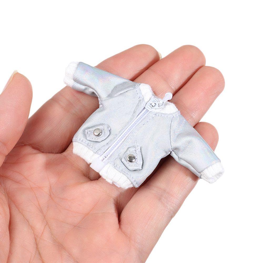 Quality 1/12 Dolls Clothes Accessories Fashion Ripped Pants Doll Jeans PU Leather Jackets Hoodies