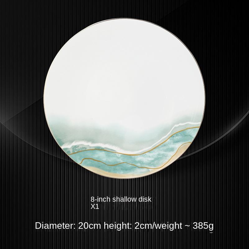 Набор посуды, элитная клубная столовая, набор посуды с китайским пейзажем