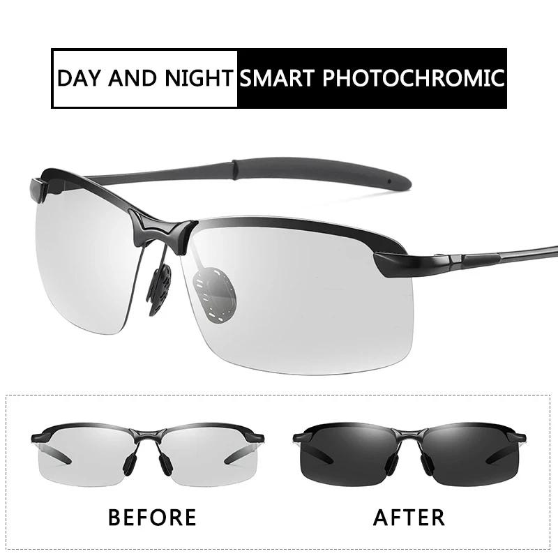 Photochromic Sun Glasses Glasses Men Chameleon Eyeglasses Male Change Color Sun Glasses Day Night Vision Driving Eyewear uv400