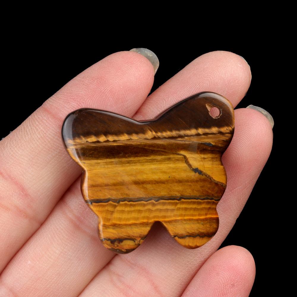 35*30 mm Natural Amethyst Quartz Stone Mini Butterfly Pendant for Gift Polished Gemstone Charm Pendant for Jewelry Making