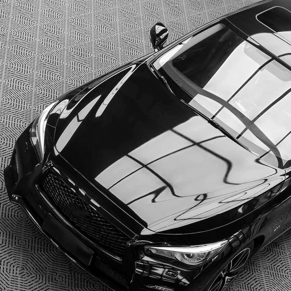 0.9mx1.52m/3m/16.5m Glossy Bright Black Car Films Vinyl Decal Wrap Sticker Self Adhesive Auto Body Decor Film Air Bubble Free